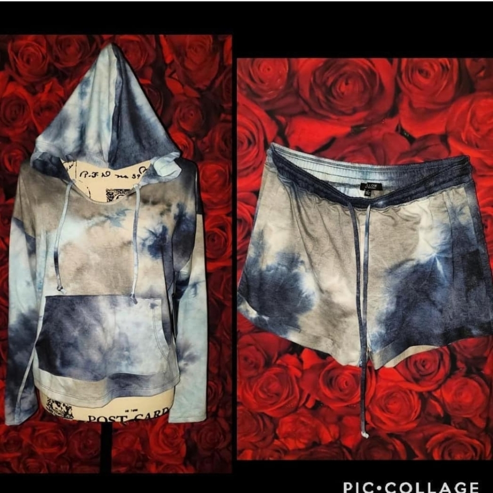 Willow Tie Dyed Hoodie Shorts Set ..